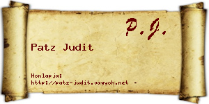 Patz Judit névjegykártya