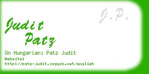 judit patz business card